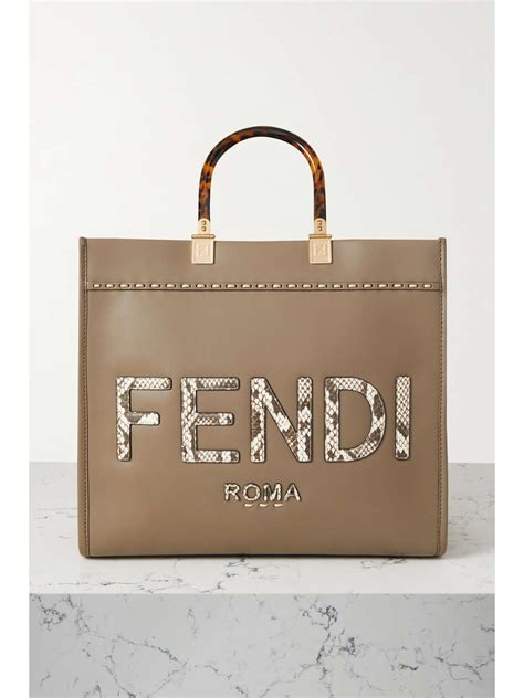 fendi shopper carta|fendi sunshine shopper water snake.